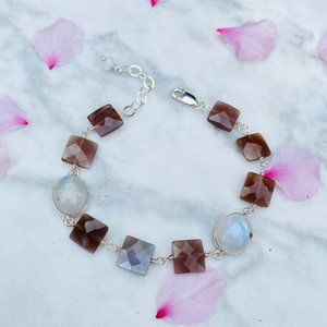 Gemstone Sterling Silver Bracelet